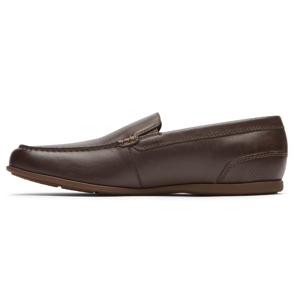 Slip-Ons Rockport Hombre Mexico - Malcom Venetian Marrom Oscuro - FVTIA0157